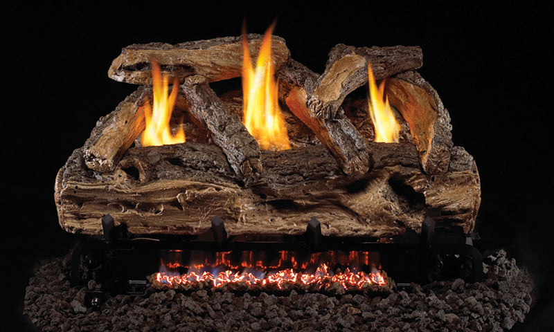 30" Split Oak Ventless Gas Log Set | Real Fyre