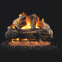 30" Split Oak Outdoor Vented Gas Log Set | Real Fyre