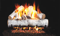 30" White Birch Vented Gas Log Set | Real Fyre