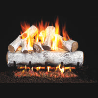 30" White Birch Outdoor Vented Gas Log Set | Real Fyre