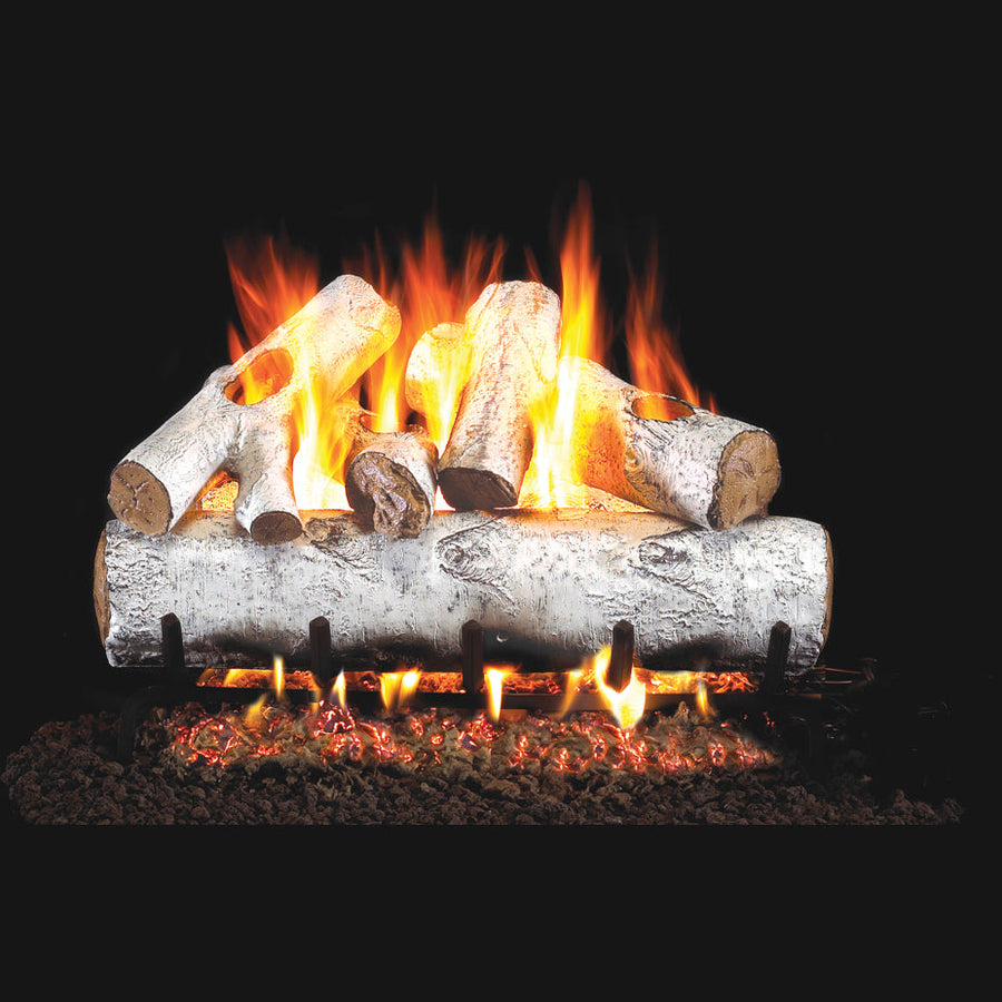White Birch Outdoor Vented Gas Log Set