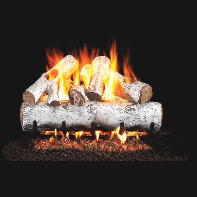 18" White Birch ANSI Vented Gas Log Set | Real Fyre