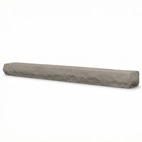 Rockface Stone Mantel Shelf with non-combustible concrete Burncrete finish in Bluegrass Fog