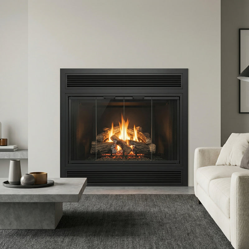 Seaside Standard Glass Doors | Prefab Fireplaces by Stoll | Custom
