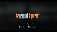 Real Fyre video: Charred Split with G45 burner — 24" shown. Size and configuration may vary.