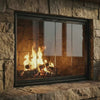 Cavestone Fireplace Glass Doors | Custom Masonry Fit — fire animation