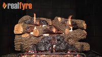 Real Fyre video: Charred Royal English Oak. Size and configuration may vary.