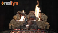 Real Fyre video: Charred Oak. Size and configuration may vary.
