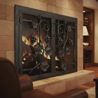 Napa Valley - Masonry & Prefab Fireplace Glass Doors | Custo — fire animation (loop)