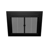 Ardmore Flat Black Masonry Fireplace Door | Standard