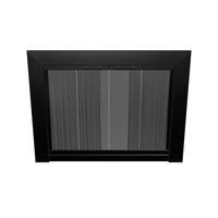 Reflection Flat Black Masonry Fireplace Door