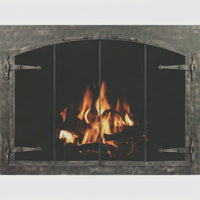 Forged Iron - Arch Conversion - Masonry and Prefab Fireplace — fire animation