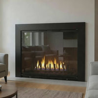 Reflection - Custom Masonry Fireplace Glass Doors — fire animation (loop)