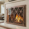 Banded Scroll - Masonry & Prefab Fireplace Glass Doors — fire animation (loop)