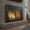 Colt Flat Black Masonry Glass Fireplace Door | Standard — fire animation (loop)