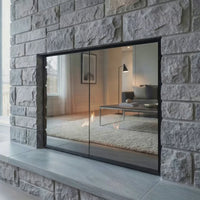 Odyssey - Masonry & Prefab Solar Reflective Fireplace Glass  — fire animation (loop)