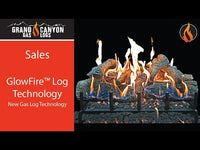 18" Glowfire Arizona Weathered Oak Charred Gas Log Set | Grand Canyon