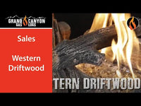24" Western Driftwood See-Through Outdoor Gas Log Set | Grand Canyon