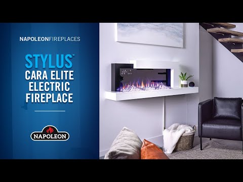 Stylus™ Cara Elite Connected Wall Hanging Electric Fireplace - Model NEFP32-5019W-IOT