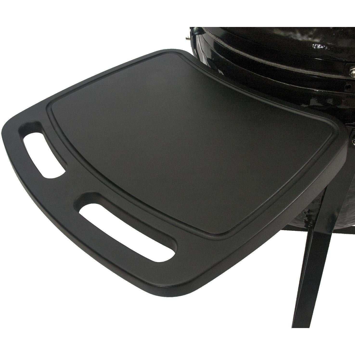 Primo All-In-One Oval Junior 200 Ceramic Kamado Grill With Cradle, Side Shelves And Stainless Steel Grates - ExceptionalFire