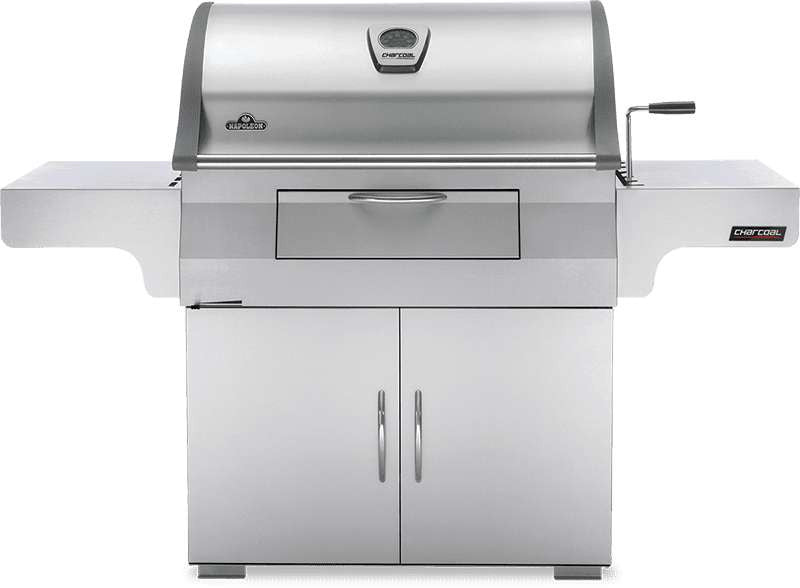 Napoleon Professional 605 Charcoal Grill with Cart - Stainless Steel