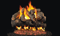 Real Fyre 42" Royal English Oak Designer Vented Gas Log Set — original product reference. Arrangement and burner hardware vary by selected size and configuration.