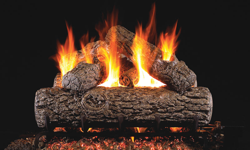 Real Fyre R — original manufacturer model photograph. Arrangement and burner hardware vary by size and configuration.