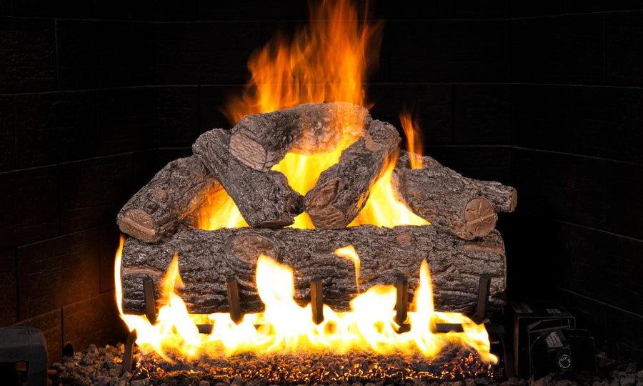 Golden Oak Designer Plus Enhanced Vented Gas Log Set