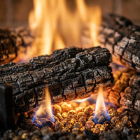 Real Fyre Split Oak Designer See-Through Vented Gas Log Set