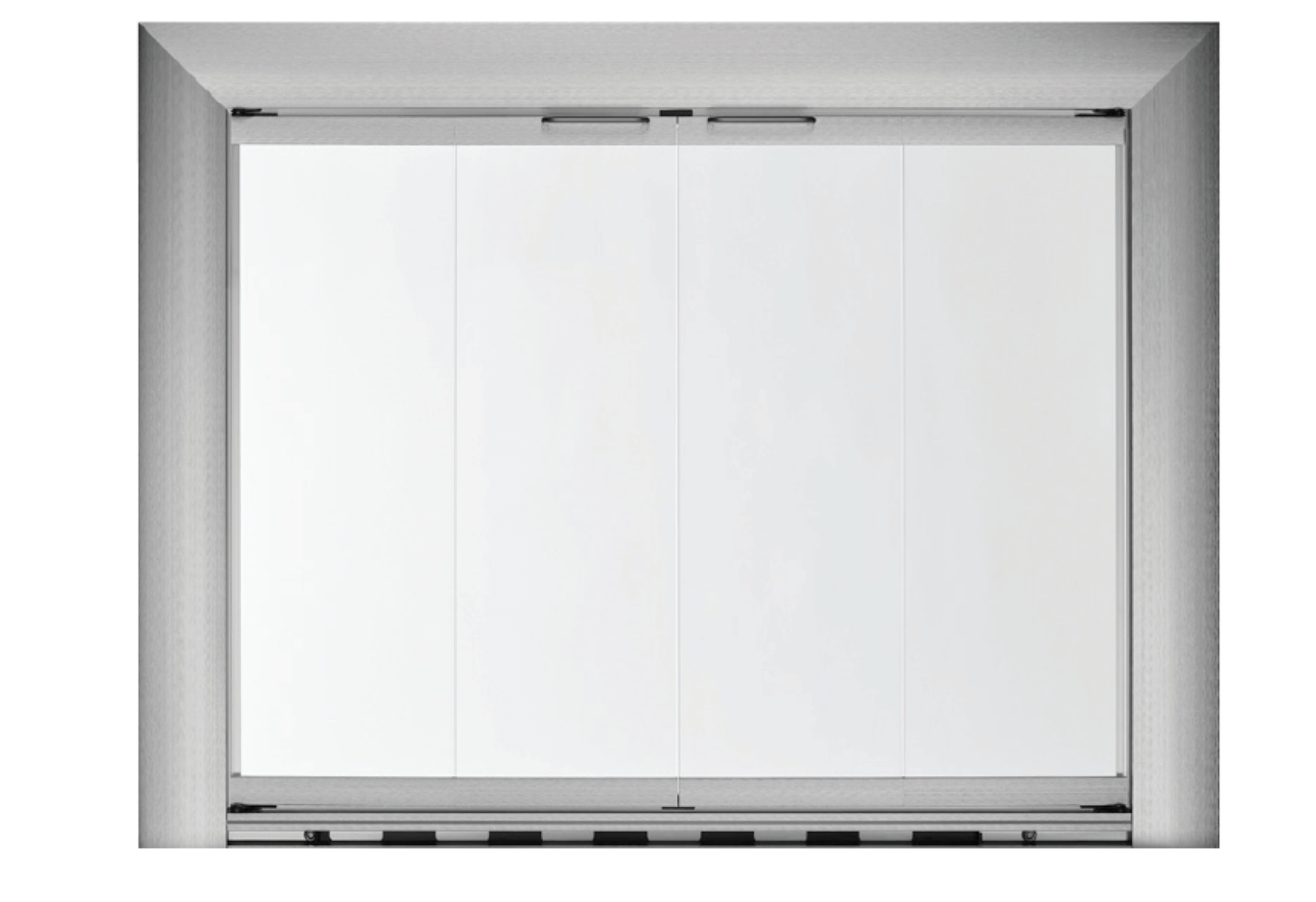 Reflection - Custom Masonry Fireplace Glass Doors - ExceptionalFire