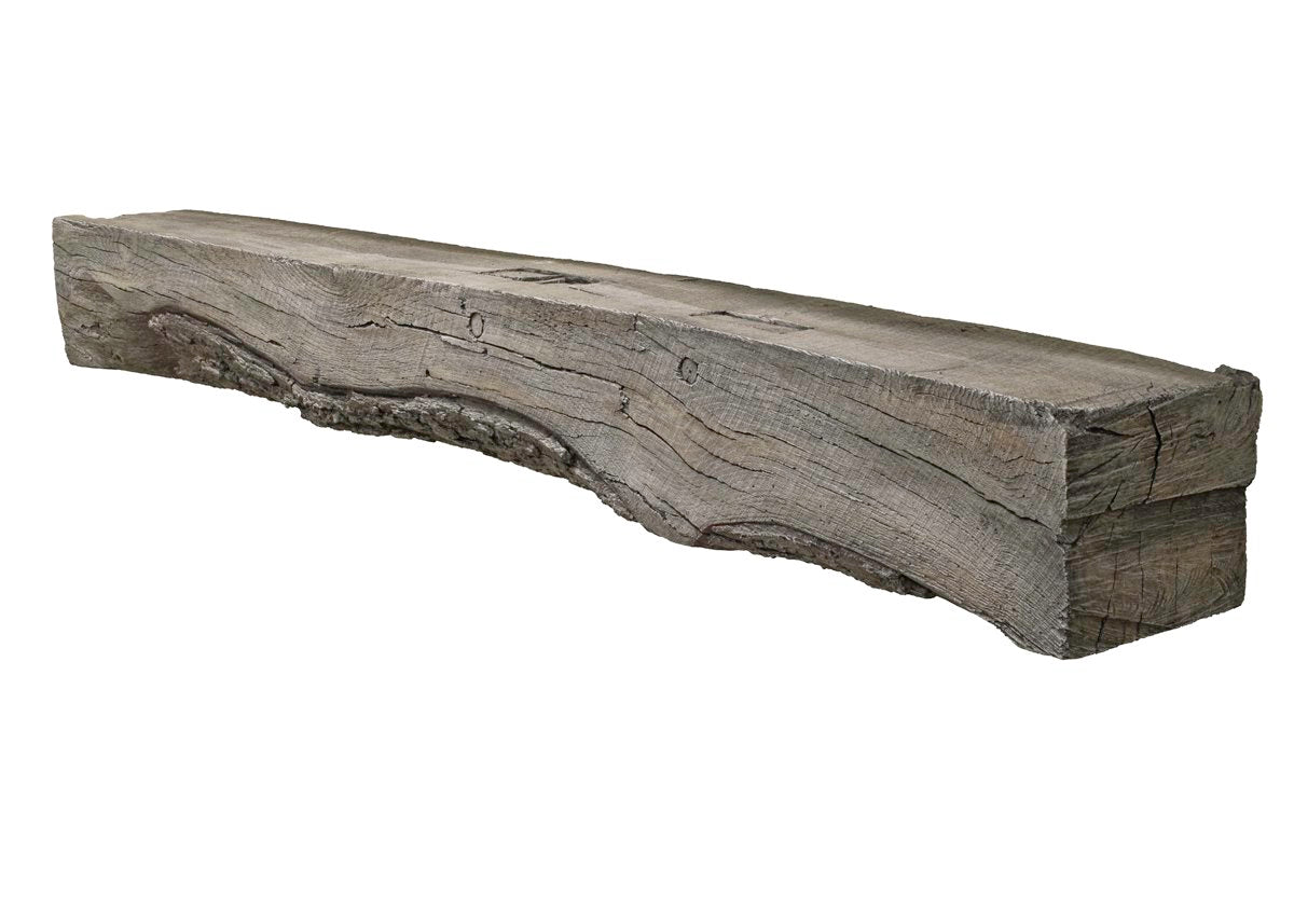 Rickhouse Non-Combustible Concrete Mantel Shelf Pale Weathered Grey Finish - ExceptionalFire