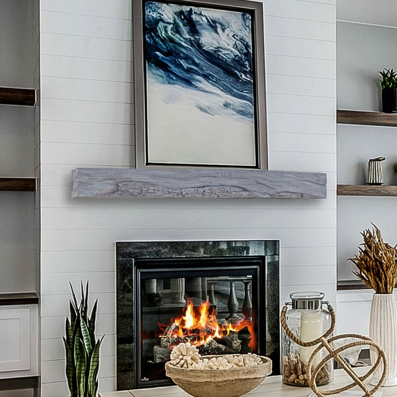 Rickhouse Non-Combustible Concrete Mantel Shelf Pale Weathered Grey Finish - ExceptionalFire