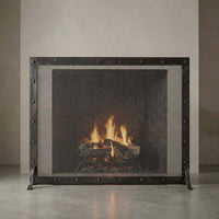 Fireplace Screen Custom Made | Black Rock, 21 Finishes