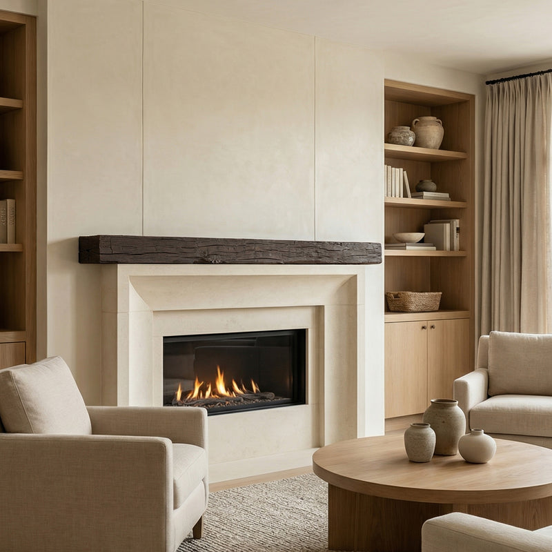 Smokehouse Non-Combustible Concrete Mantel Shelf Roasted Chestnut Finish