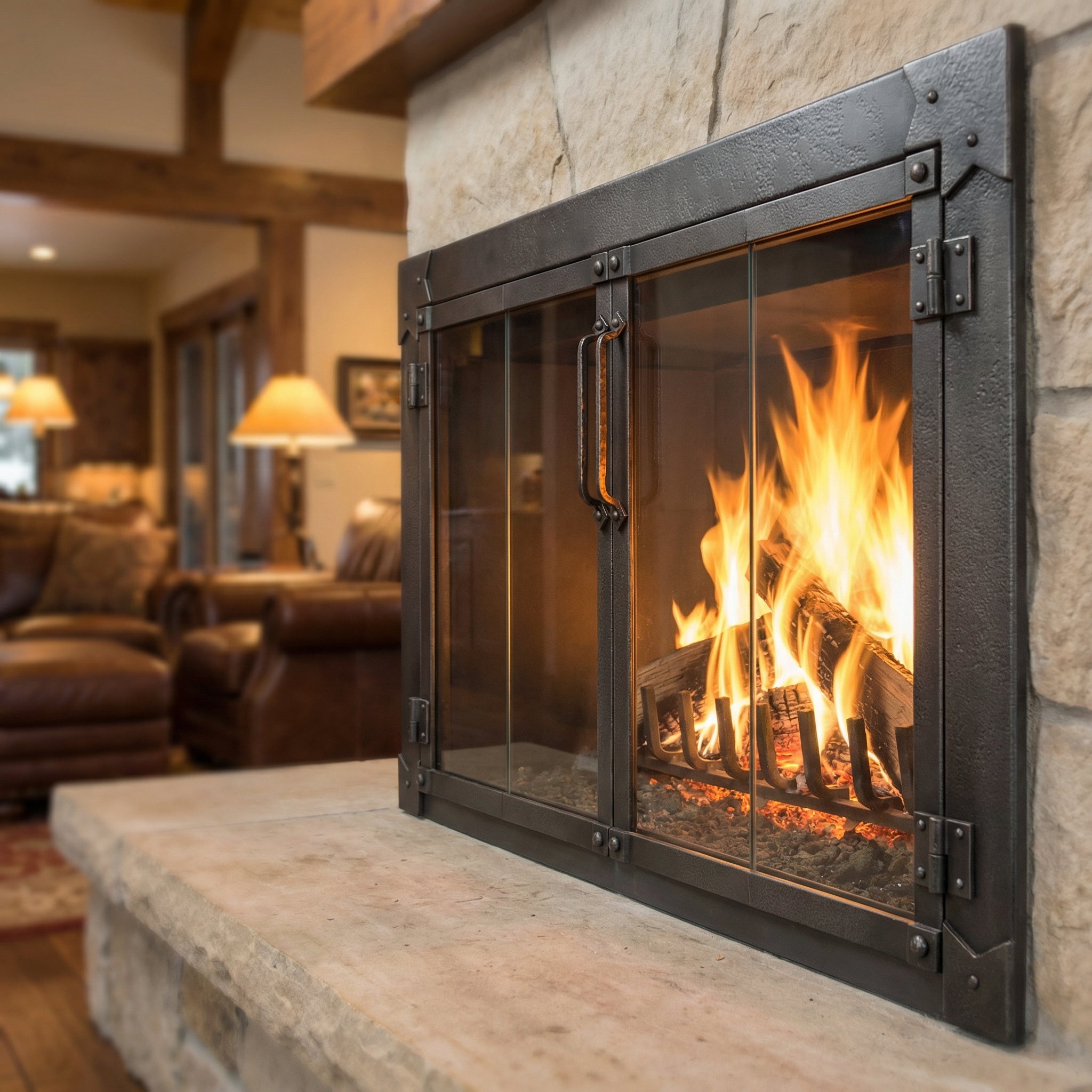 Milwaukee Forged Iron - Masonry & Prefab Fireplace Glass Doors