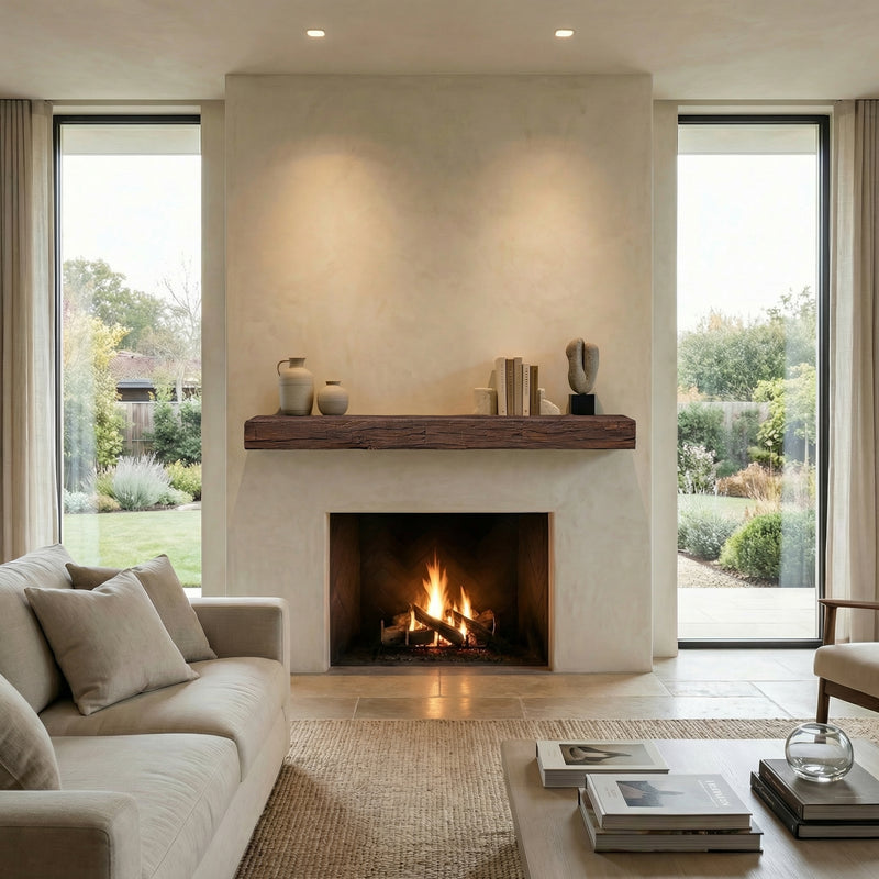 Smokehouse Non-Combustible Concrete Mantel Shelf Maduro Finish
