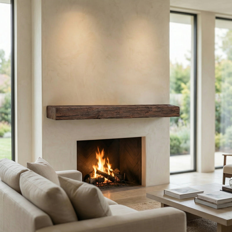 Smokehouse Non-Combustible Concrete Mantel Shelf Maduro Finish