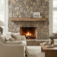 Hayloft Non-Combustible Concrete Mantel Shelf Pale Honey Finish