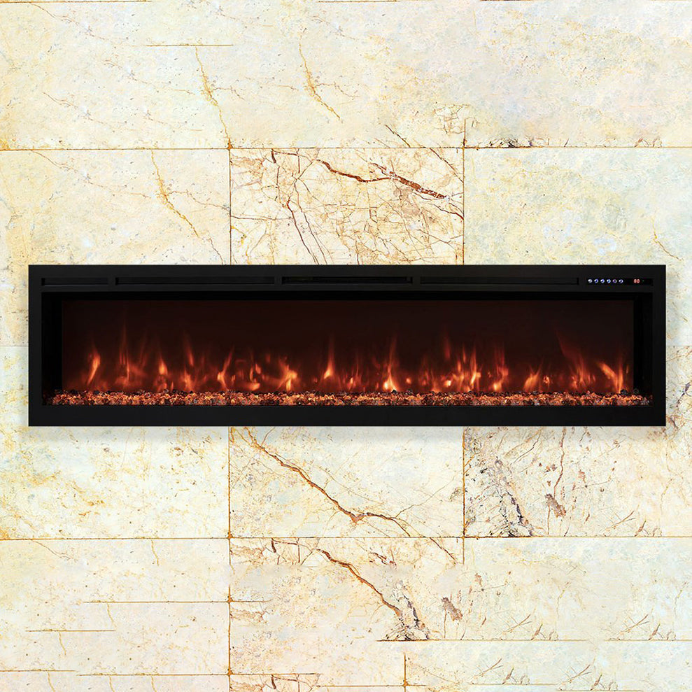 Modern Flames Spectrum 74'' Wall Mount Built-In Electric Fireplace SL74-B