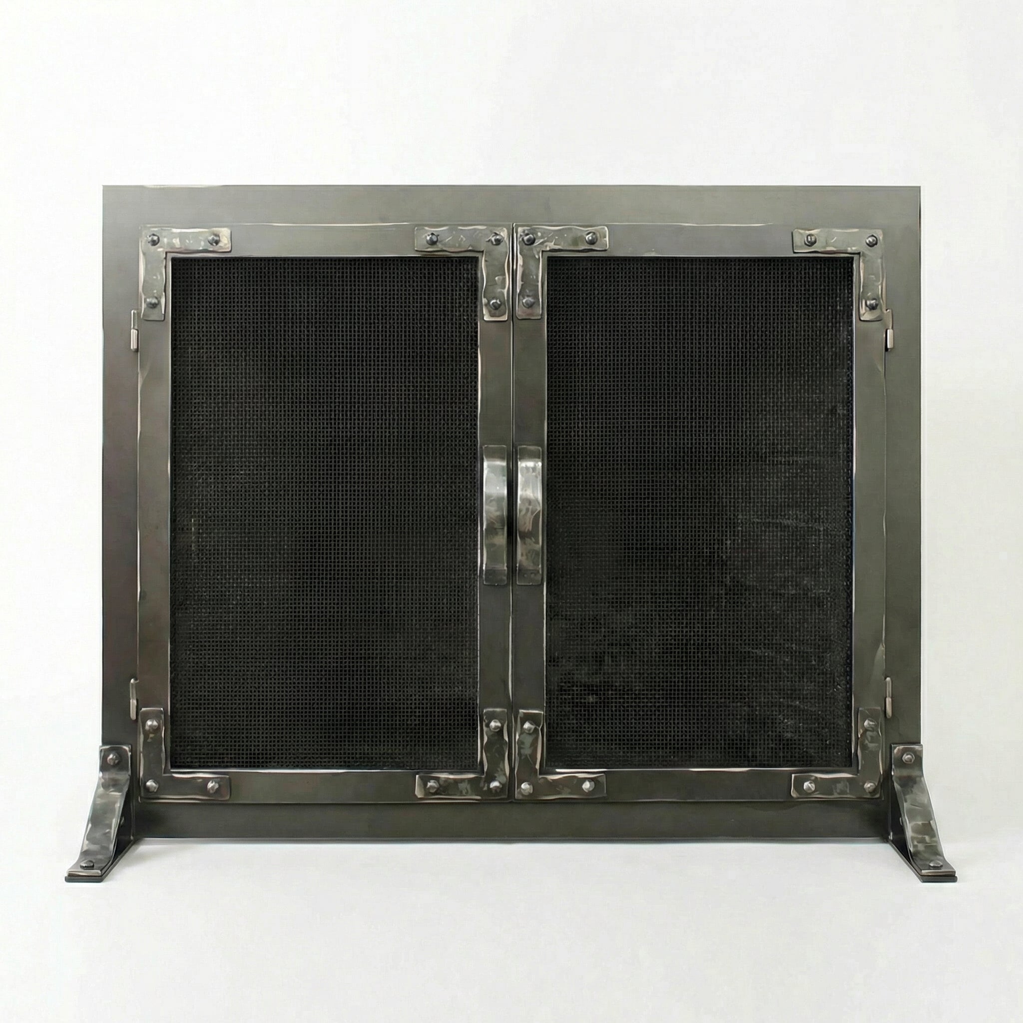 Fireplace Screen with Operable Doors Custom Size 21 Finishes - Old World