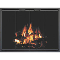 Seaside Standard Glass Doors with aluminum frame by Stoll Industries, USA-made fireplace door with flat or formed frame options