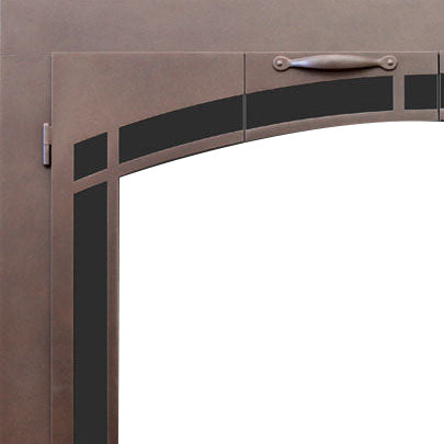 Sierra Arch Pane - Custom Steel Masonry & Prefab Fireplace Doors