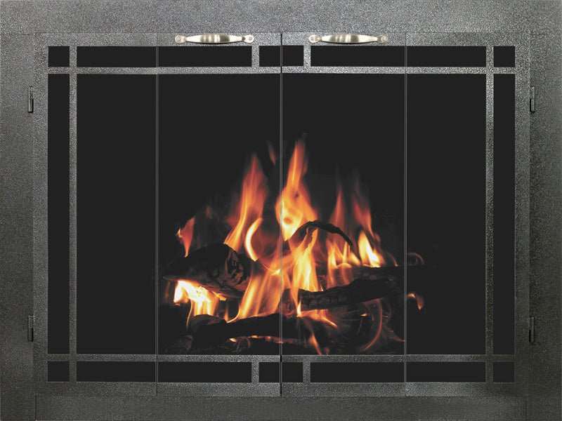 Sierra Windows Pane - Custom Steel Masonry & Prefab Fireplace Doors - ExceptionalFire