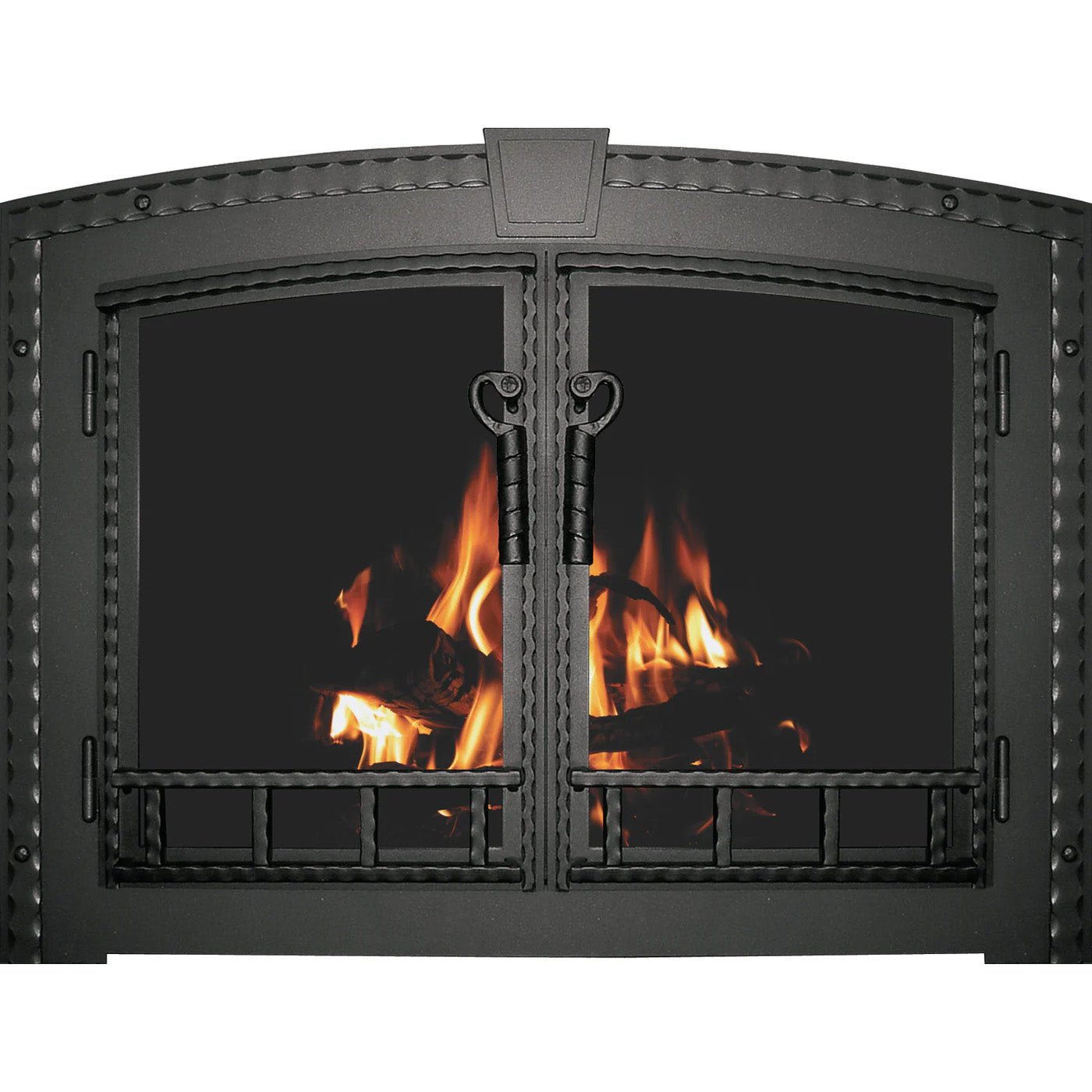 Masonry & Prefab Arch Fireplace Glass Doors