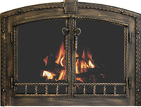 Smithline - Arch - Masonry and Prefab Fireplace Glass Doors - ExceptionalFire