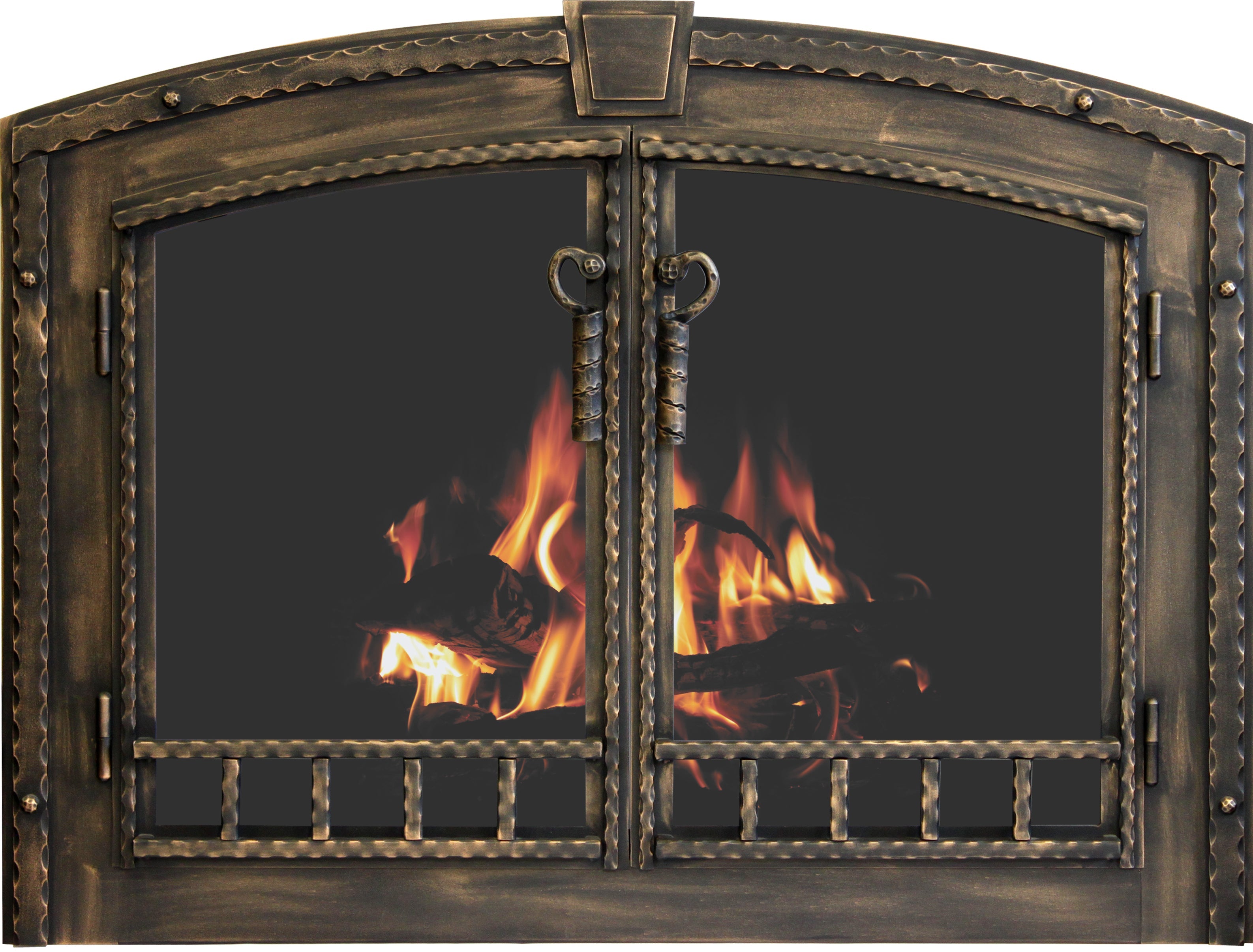 Smithline - Arch - Masonry and Prefab Fireplace Glass Doors