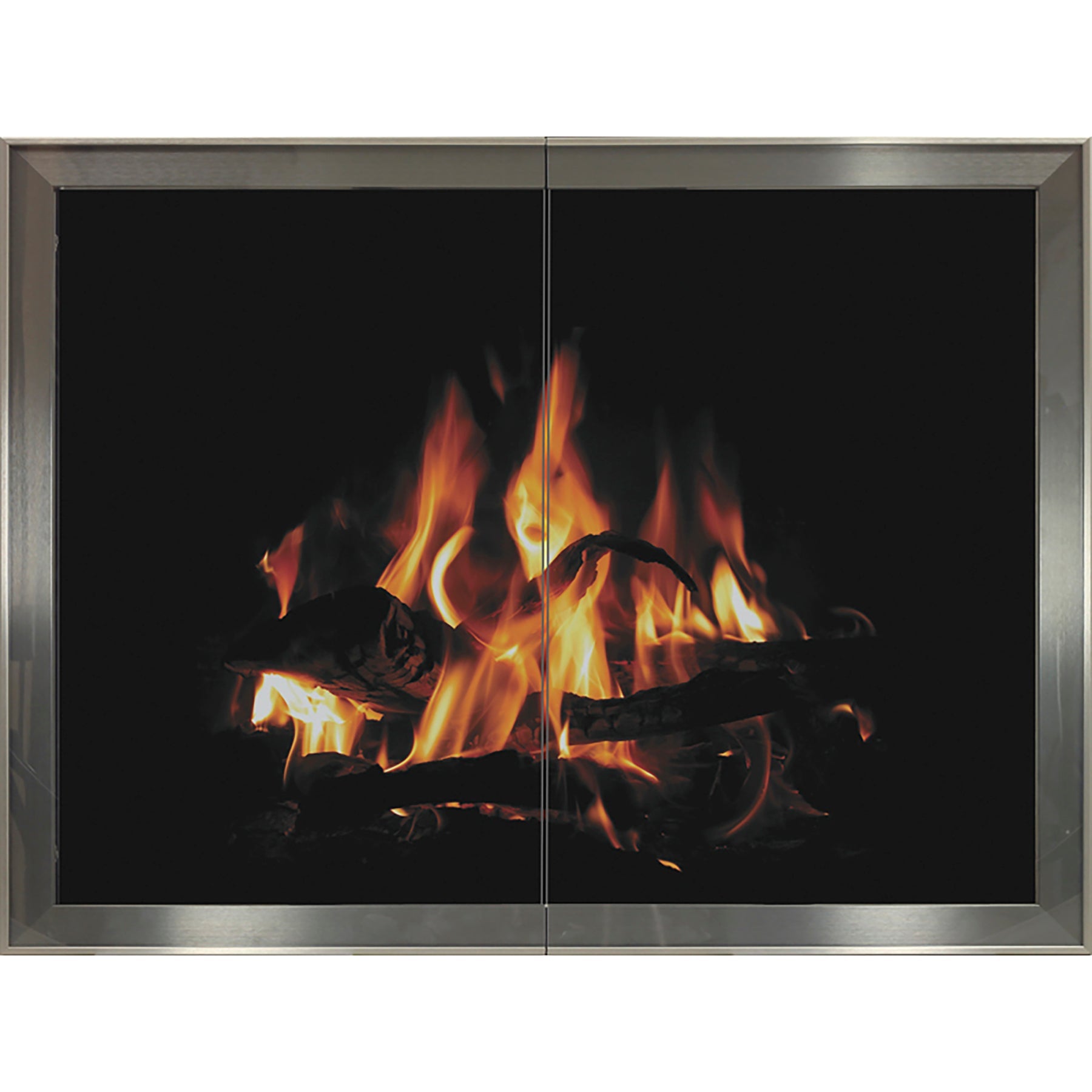 SoLita Hidden Frame - Masonry and Prefab Fireplace Doors