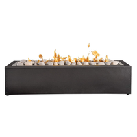 Napoleon Patioflame 48" Linear Gas Fire Pit - Hammertone Pewter Cabinet