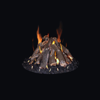 Grand Canyon 36" Round Flat Stack Fire Pit Burner Kit - Electronic Ignition (Propane)