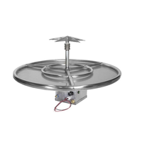 Grand Canyon 18" Round Tall Stack Fire Pit Burner Kit — Electronic Ignition, Propane